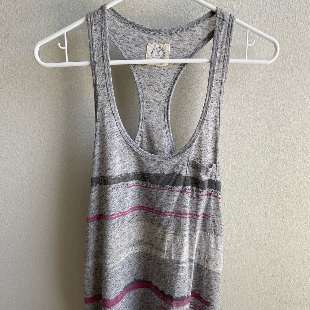Gray racer back tank
